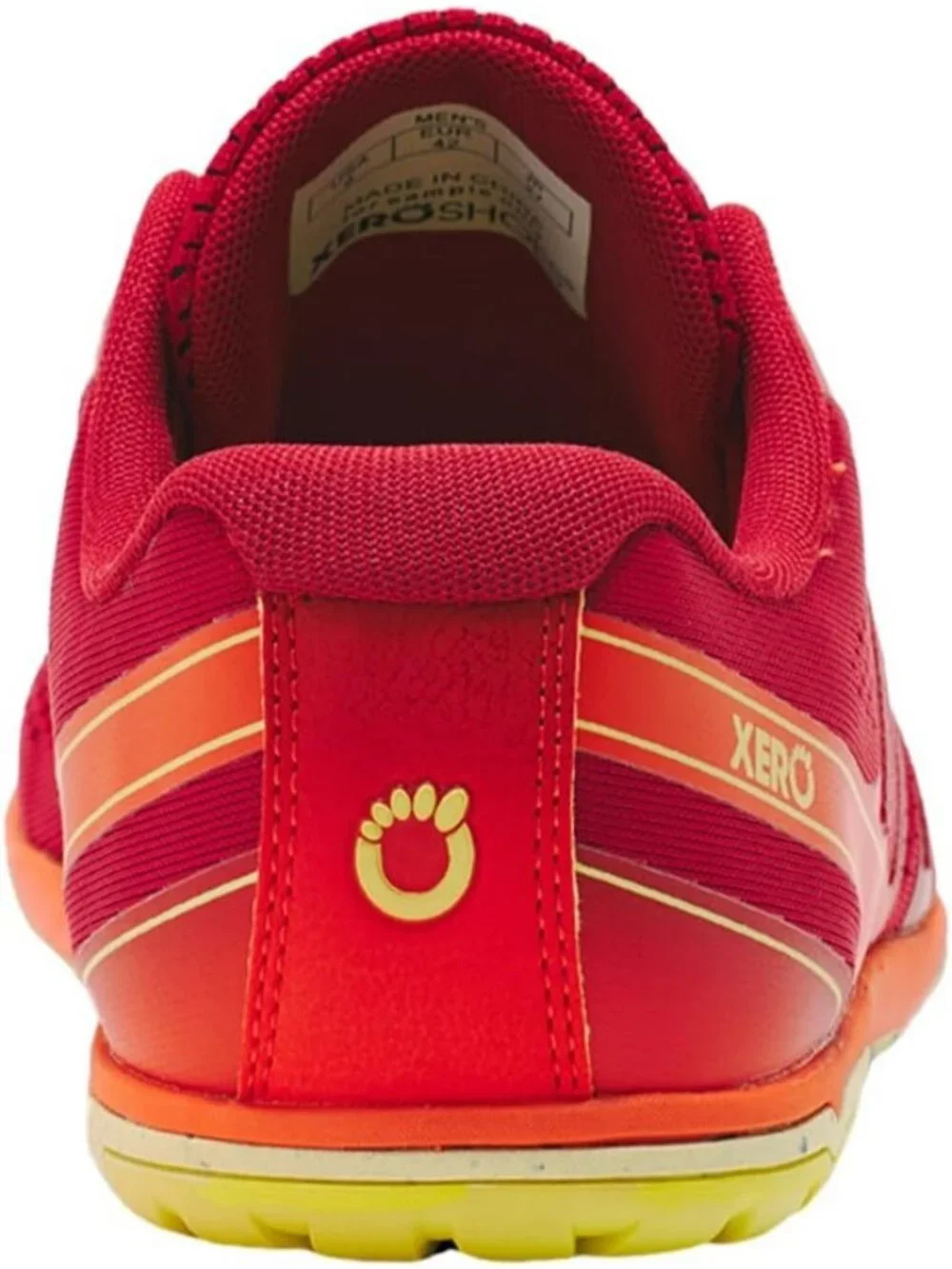 Xero Men's Red Rubber Lightweight Lace Up Running Comfortable Athletic Shoes